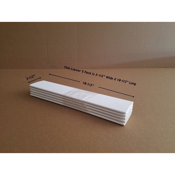 Louver 5 Pack 3-1/2" x 7/16" x 18-1/2 Professional Grade Hardwood