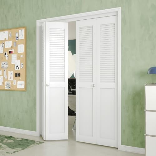 Aazon.co: ARKHJE Louver Closet Door, Bi-Fold Doors For 24in×80in