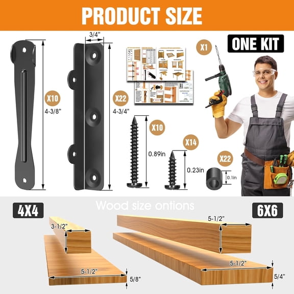 Louver Hardware Kit - Deck Sunblind System for Adjustable Outdoor Shutters & Pergola Blinds