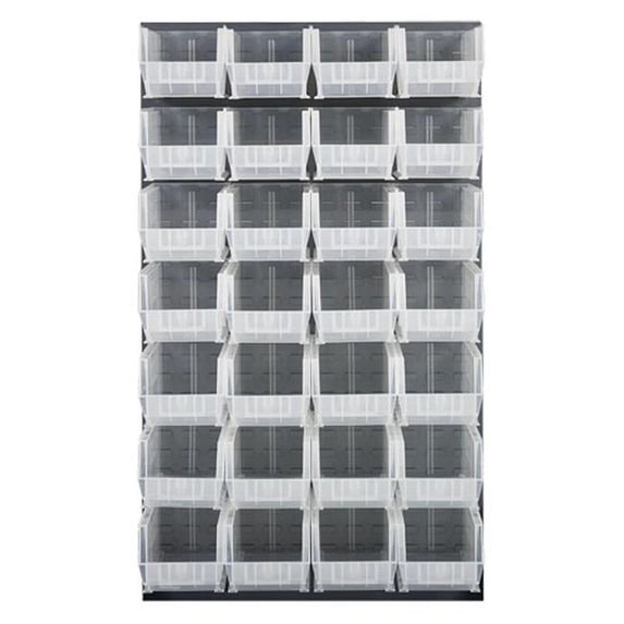Louvered Panel With Bins - Clear - 36 x 61 in.