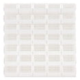 thumbnail image 1 of Louvered Panel, wall mounted, 48"L x 15"D x 61"H, includes: (35) QUS240, clear bins, heavy-duty 16 gauge cold rolled steel, oyster white enamel coated finish (mounting hardware not included), 1 of 1