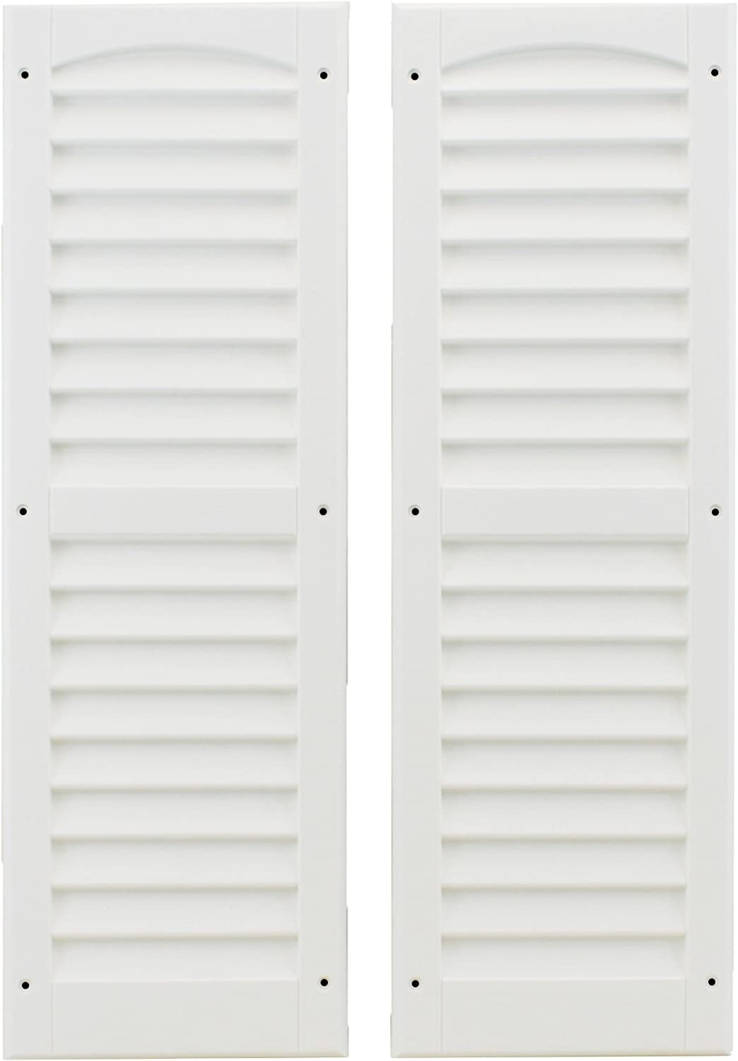 Louvered Shed Shutter or Playhouse Shutter White 9" X 27"