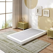 LOUVETA 5" Twin Metal Box Spring, Heavy Duty Mattress Foundation with Fabric Cover, Noise-Free, Easy Assembly