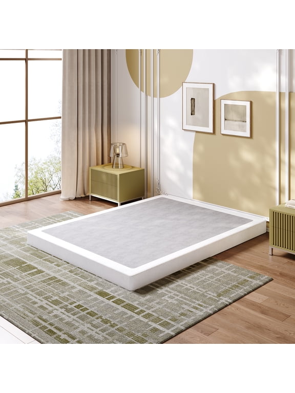 5 inch King Box Spring, Heavy Duty Metal Box Spring Bed Base with Fabric Cover, Easy Assembly, Mattress Foundation, Noise Free