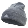 thumbnail image 1 of Louvre Landmark Logo Embroidered Super Stretch Knit Watch Cap Beanie - Lt Grey OSFM, 1 of 5