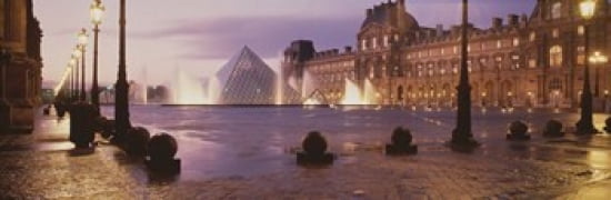 Louvre Museum Paris France Canvas Art - Panoramic Images (36 x 12)