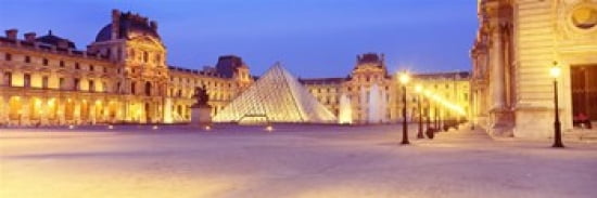 Louvre Museum Paris France Canvas Art - Panoramic Images (36 x 12)