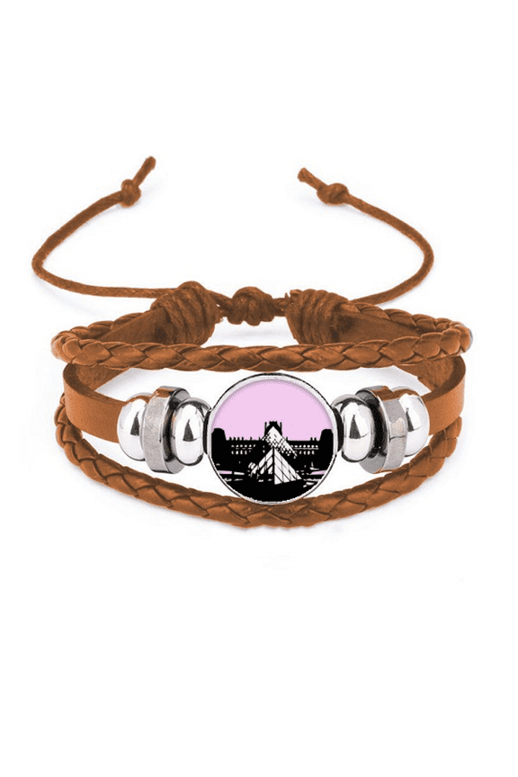 Louvre Museum Renaissance Seine Bracelet Wristband Leather Jewelry Ornament