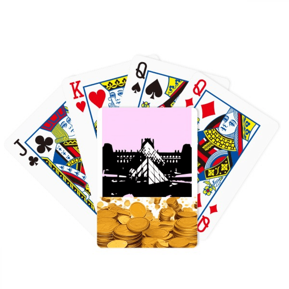 Louvre Museum Renaissance Seine Gold Playing Card Classic Game