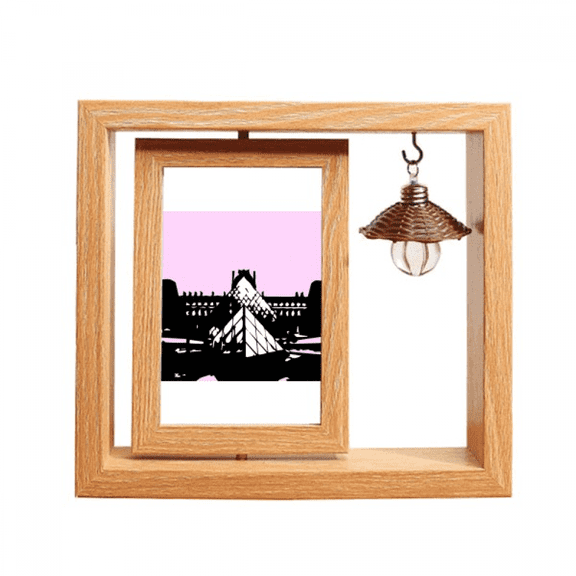Louvre Museum Renaissance Seine Wooden Rotating Picture Photo Frame 4x6