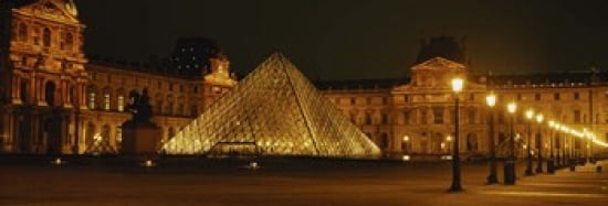 Louvre Paris France Canvas Art - Panoramic Images (36 x 13)