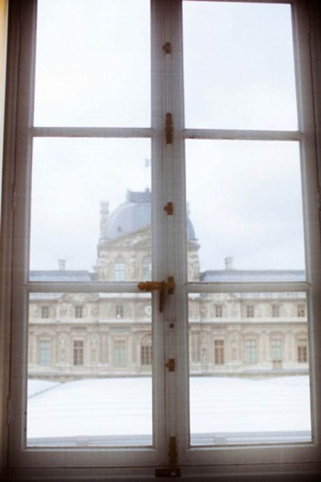 Louvre museum viewed through a window Paris Ile-de-France France Canvas Art - Panoramic Images (24 x 36)