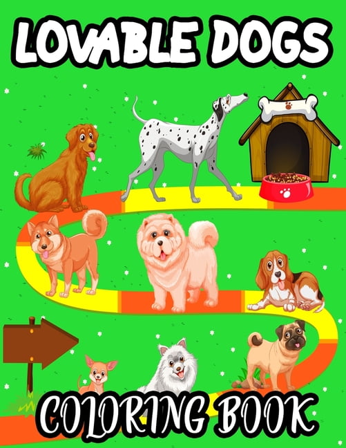 Lovable Dogs Coloring Book Toddlers Collection Of Cute Puppy
