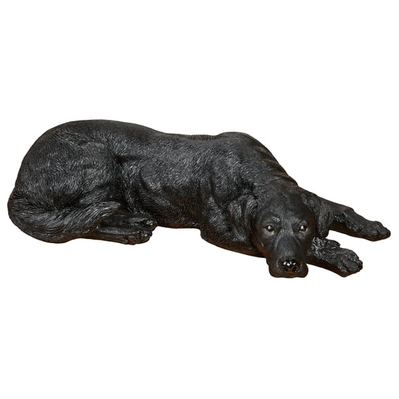 Lovable Labrador Retriever Sculpture, Realistic Black Lab Popular Dog Breed Statue