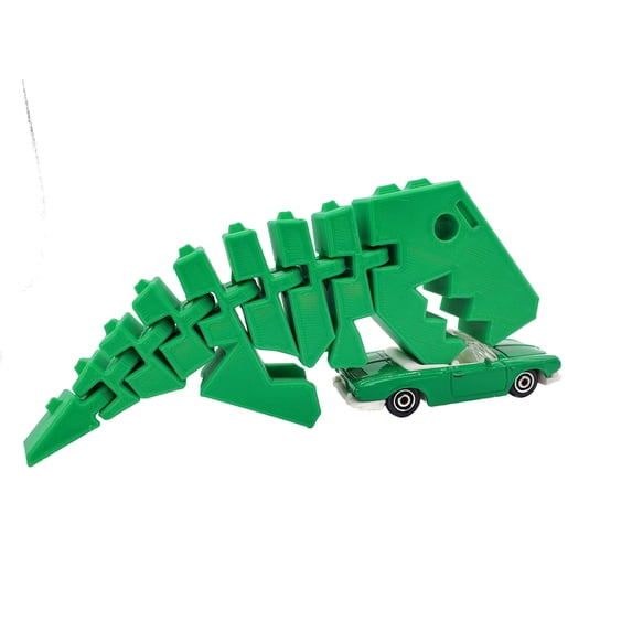 Clever Contraption Lovable Fidget T-Rex | Flexible Articulating Dinosaur Toy for Adults – Novelty Stress Relief Companion
