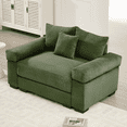 thumbnail image 1 of Lovableguy Oversized Accent Chair,Upholstered Corduroy Armchair with Extra Wide Deep Seat,Comfy Single Lounge Sofa Chair for Living Room Bedroom,Green, 1 of 8