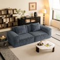 thumbnail image 1 of Lovableguy Oversized Compressed Loveseat Sofa,Upholstered Modular Convertible Sectional Couch,Extra Deep Seat,Corduroy Full Sponge Loveseat for Living Room,Bedroom,No Assembly Required,Gray, 1 of 8