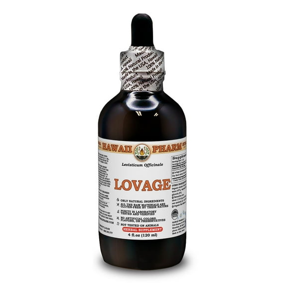 Lovage (Levisticum Officinale) Dry Root Liquid Extract. Expertly Extracted by Trusted HawaiiPharm Brand. Absolutely Natural. Proudly made in USA. Tincture 4 Fl.Oz