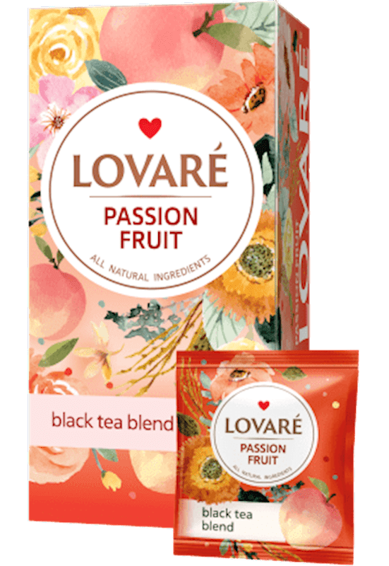 Lovare Black Tea Blend Passion Fruit L 24 Tea Bags L 48G Exotic