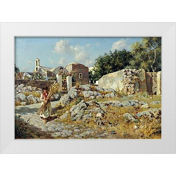 Lovatti, E 14x11 White Modern Wood Framed Museum Art Print Titled - The Path Home