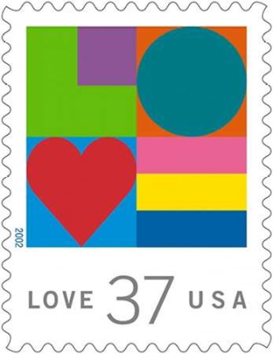 Love 2002 - 37 Cents Canvas Art - US POSTAL SERVICE (22 x 28)