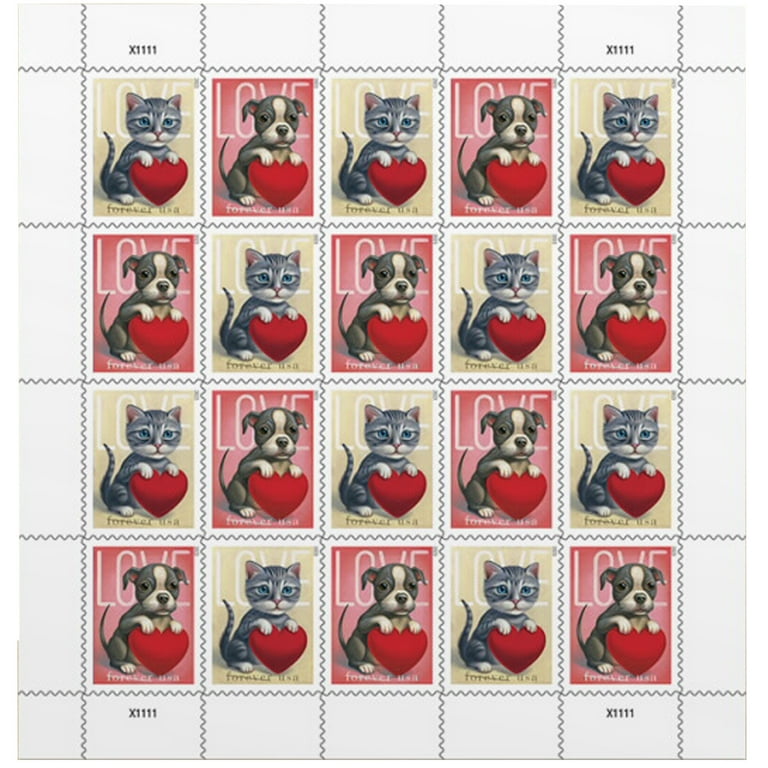 Love 2023 Forever First Class Postage Stamps - Valentine, Wedding,  Celebration, Anniversary, Romance, Party 1 Sheet (20 Stamps)