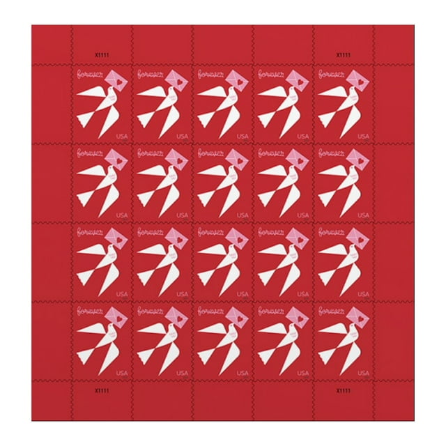 Love 2024 USPS 1 Sheet of 20 Forever Postage Stamp US First Class Heart