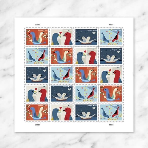 Love 2026 USPS Forever Postage Stamps 2 Sheets of 20 US Postal First Class Valentine Heart Wedding Celebration Anniversary Romance Party (40 Stamps)