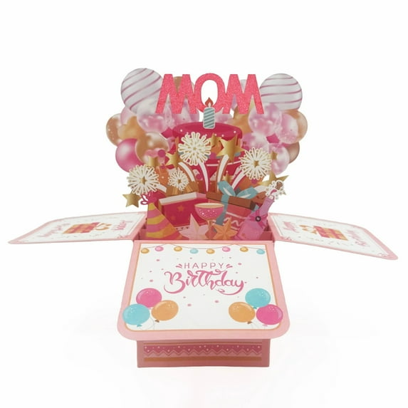 Love 3D Three Mother's Day Box Greeting Card, Open The Garden Immediately Dedicated To Mother's