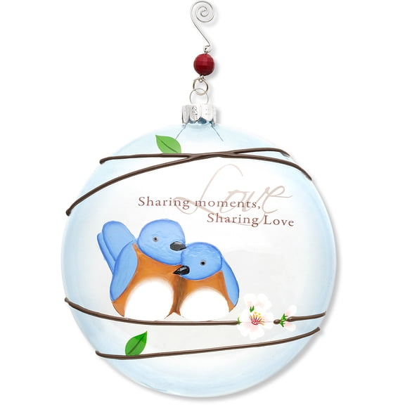 Love - 5" Diameter Glass Ornament