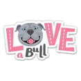 thumbnail image 1 of Love A Bull Cute Pit Bull Pitbull Dog - 12" Vinyl Sticker Waterproof Decal, 1 of 1