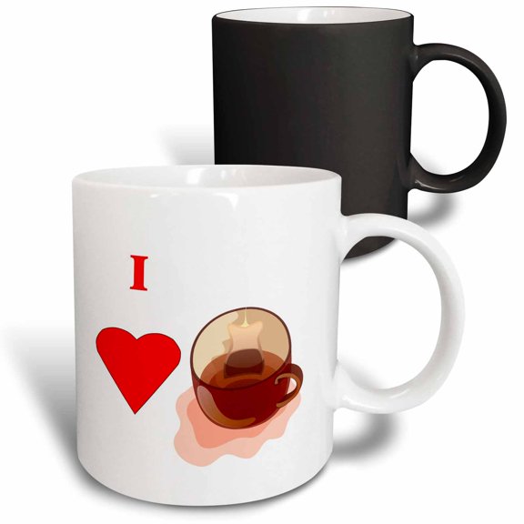 3drose, Love a Cup of Tea, 11oz Magic Transforming Mug