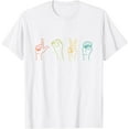 thumbnail image 1 of Love ASL Sign language Alphabet Valentines Day Gift idea T-Shirt, 1 of 2