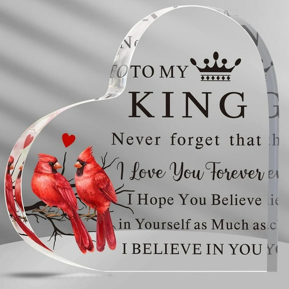To My Love Acrylic Gift for Her Romantic Boyfriend Gifts Girlfriend Love Cute Gifts Ideas Anniversary Valentines Birthday Girlfriend Gift for Him Husband Wife Women Men (Crown)
