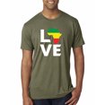 thumbnail image 1 of Love Africa Pride Map Black Freedom Black History Month Gift | Mens Black Pride History Premium Tri Blend T-Shirt, Military Green, Small, 1 of 4