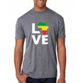thumbnail image 1 of Love Africa Pride Map Black Freedom Black History Month Gift | Mens Black Pride History Premium Tri Blend T-Shirt, Premium Heather, Small, 1 of 4