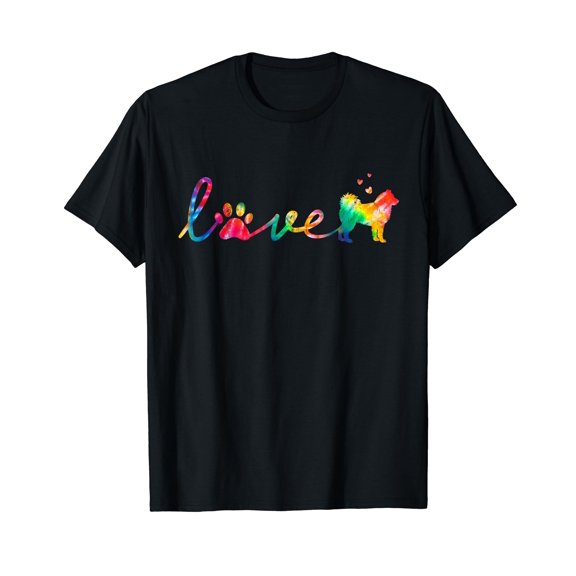 Love Alaskan Malamute Tie Dye Paw Mom Dad T-Shirt