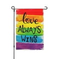 thumbnail image 1 of Love Always Wins Rainbow Pride Garden Flag, LGBTQ Pride Flag, Gay Pride Front Porch Decor, Outdoor Indoor Decorations for Yard, 1 of 7