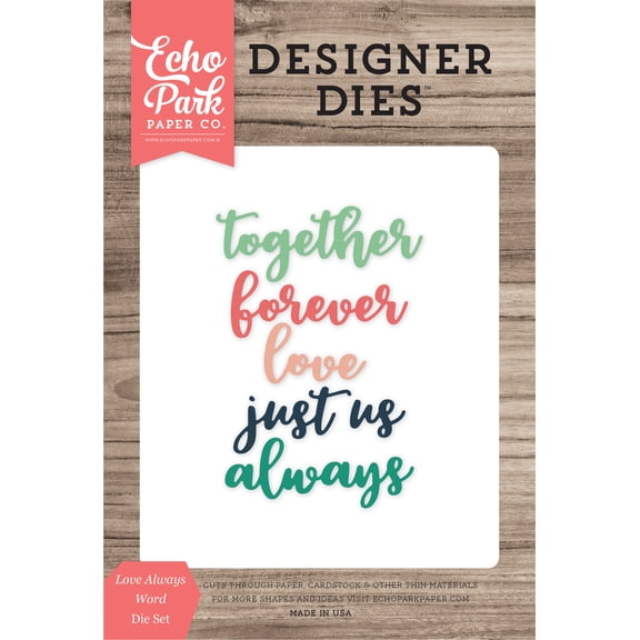 Love Always Word Medium Die Set