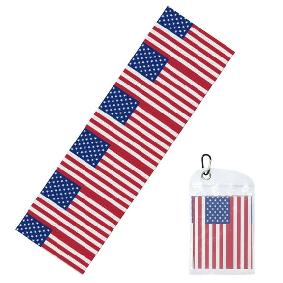 Love America Cooling Towel 39.4"X11.8" Ice Sweat Towel Face Cooling Neck Cooler Wraps For Sports
