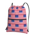 thumbnail image 1 of Love America Drawstring Backpack Bag Water Resistant Yoga Shopping Cinch Bag Sackpack For Men Women, 1 of 7
