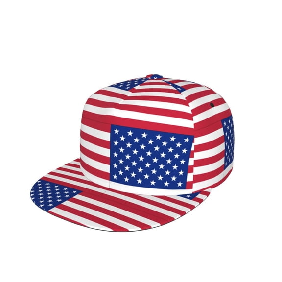 Love America Flat Brim Trucker Cap Adjustable Snapback Hat For Men Women