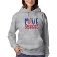 thumbnail image 1 of Love America W Banners Hoodie Women -Image by Shutterstock, Female 5X-Large, 1 of 4
