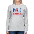 thumbnail image 1 of Love America W Banners Sweatshirt Women - Women Sweatshirt, 2XL, 1 of 4