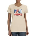 thumbnail image 1 of Love America W Banners T-Shirt Women -Image by Shutterstock, Female Medium, 1 of 4
