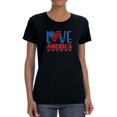 thumbnail image 1 of Love America W Banners T-Shirt Women -Image by Shutterstock, Female x-Large, 1 of 4