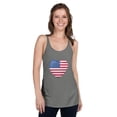 thumbnail image 1 of Love America Women's Racerback Tank (Premium Heather, M), 1 of 1