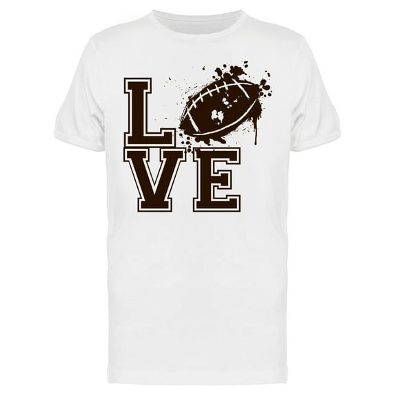 Love American Football T-Shirt Men -Image by Shutterstock, Male XX-Large