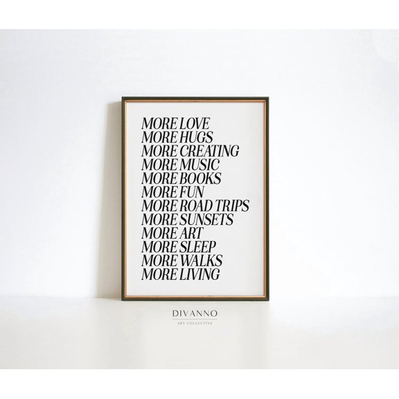 Love And Hugs Typography Quote Unframed Paper Print