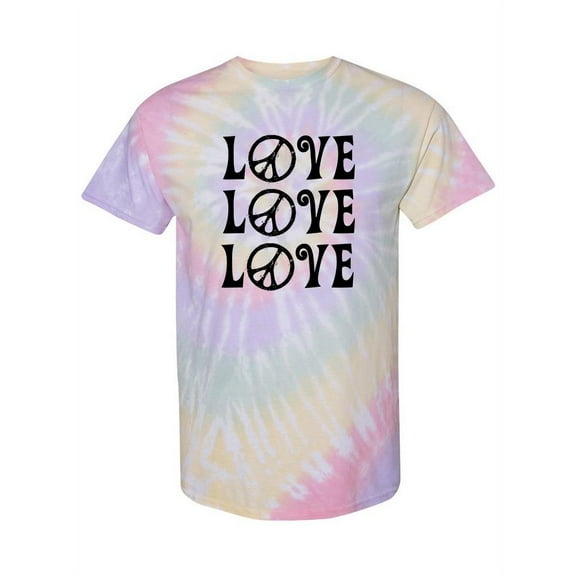 Love And Peace Lines Tie-Dye Spiral Women -Smartprints Designs, Female x-Large